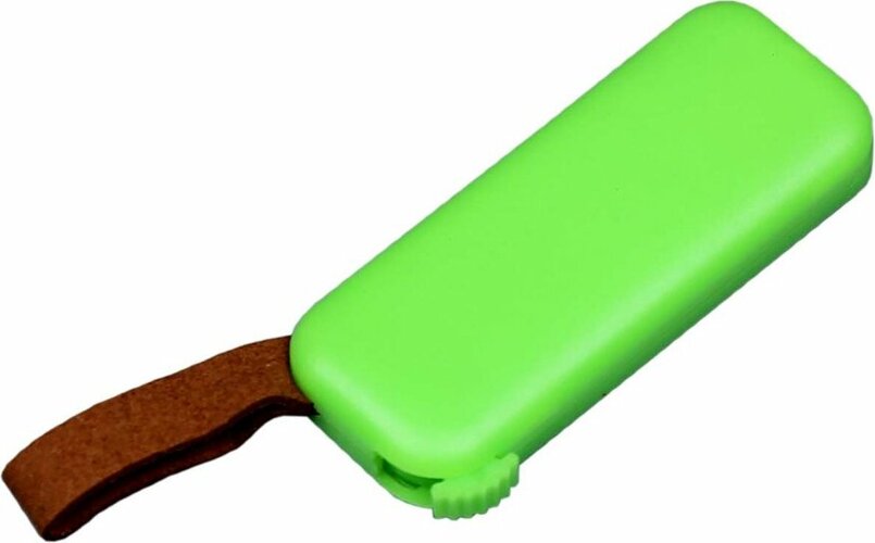 USB-флешка промо на 8 Гб прямоугольной формы, выдвижной механизм, зеленый