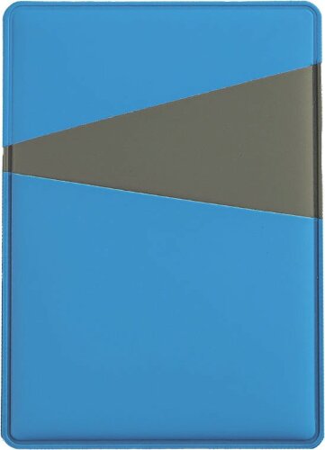 Чехол для карт Simply с тремя косыми карманами, голубой/серый, PU
