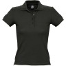 Рубашка поло женская PEOPLE 210, черный, XL