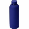 Вакуумная термобутылка Waterline Cask, soft touch, 500 мл, тубус, синий