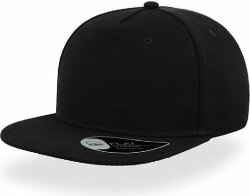 Бейсболка SNAP FIVE, 5 клиньев, пластиковая застежка, черный