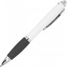  Ручка пластиковая шариковая CARREL с антибактериальным покрытием, белый/черный