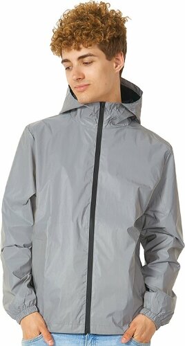 Ветровка светоотражающая US Basic, серебристый, размер 2XL (56)