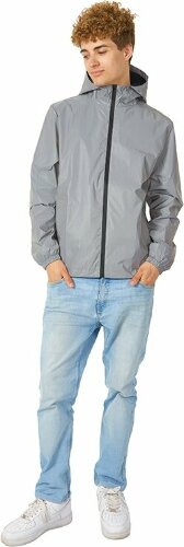 Ветровка светоотражающая US Basic, серебристый, размер 2XL (56)