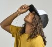 Бейсболка "RAPPER-S" 5 клиньев, пластиковая застёжка 80, белый, желтый, универсальный