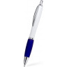 Ручка пластиковая шариковая CARREL с антибактериальным покрытием, белый/королевский синий