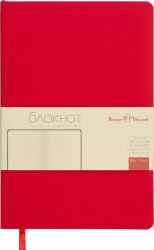 Блокнот А5 Bruno Visconti Megapolis Flex Velvet, красный
