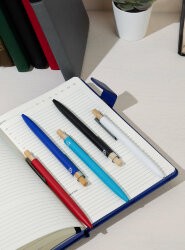 Ручка шариковая CPen Matt из переработанного алюминия и пластика, синий