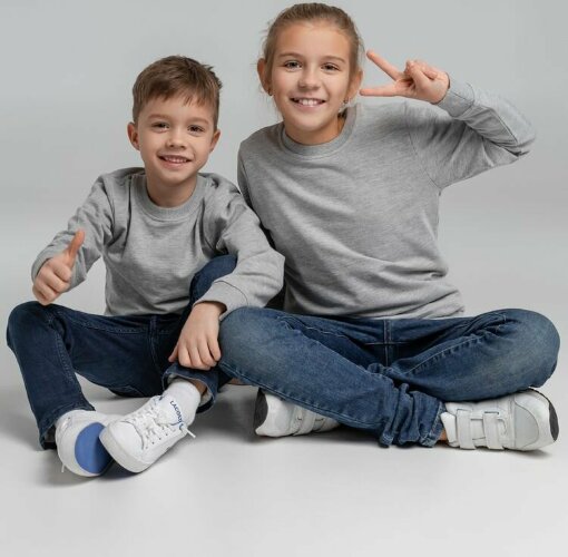 Свитшот детский Toima Kids, серый меланж, 14 лет