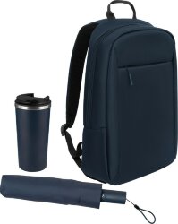 Подарочный набор Sirius, синий (зонт, термокружка, рюкзак)