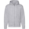 Толстовка с начесом PREMIUM HOODED SWEAT JACKET 280, серый меланж, S