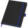 Блокнот ColorNote Black, твердая обложка A5, 80 листов, черный с синим