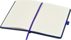 Блокнот ColorNote Black, твердая обложка A5, 80 листов, черный с синим