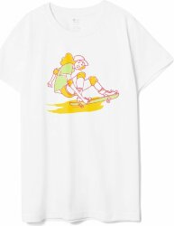 Футболка детская Skateboard, белая, 6 лет