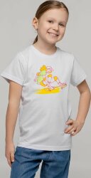 Футболка детская Skateboard, белая, 6 лет