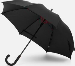 Зонт-трость Hidecolor с цветными спицами, черный с красным