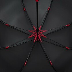 Зонт-трость Hidecolor с цветными спицами, черный с красным
