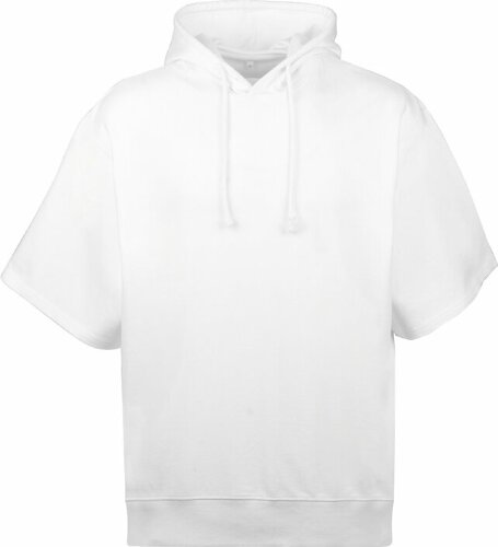 Толстовка с капюшоном US Basic, короткий рукав, белый, размер XL-2XL (52-56)