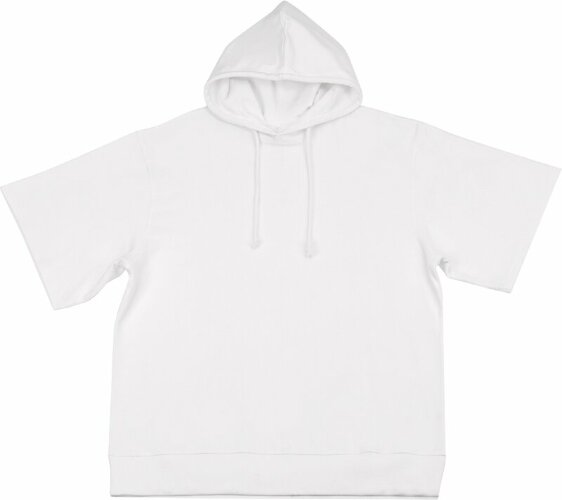 Толстовка с капюшоном US Basic, короткий рукав, белый, размер XL-2XL (52-56)