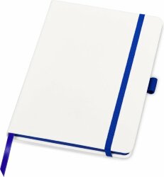Блокнот ColorNote White, твердая обложка A5, 80 листов, белый с синим