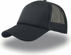 Бейсболка RAPPER, 5 клиньев, пластиковая застежка, черный