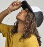 Бейсболка RAPPER-S, 5 клиньев, пластиковая застёжка, белый, красный, чёрный, универсальный
