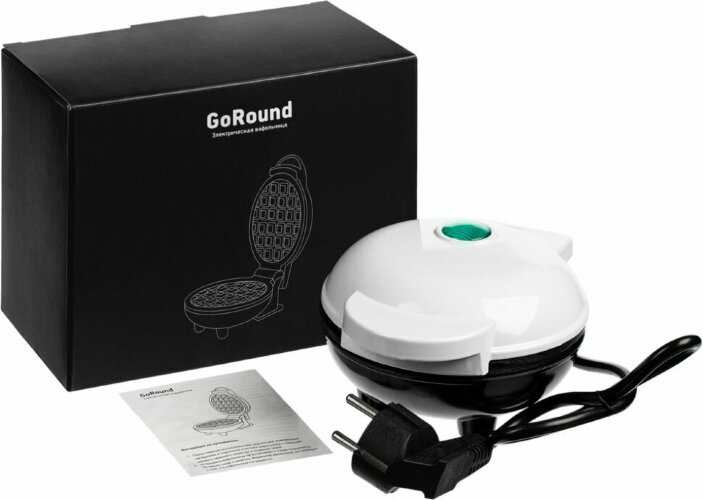 Электрическая вафельница GoRound, белая
