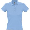 Рубашка поло женская PEOPLE 210, голубой, S
