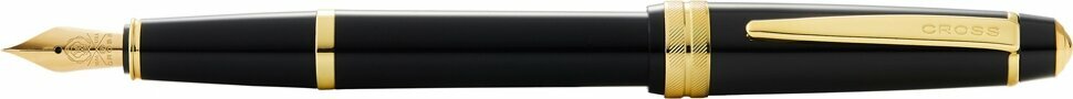 Перьевая ручка Cross Bailey Ligh Polished Black Resin and Gold Tone, перо F