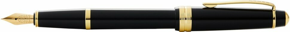 Перьевая ручка Cross Bailey Ligh Polished Black Resin and Gold Tone, перо F