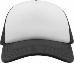 Бейсболка RAPPER, 5 клиньев, пластиковая застежка, белый, черный