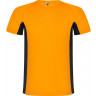 Спортивная футболка Roly Shanghai мужская, неоновый оранжевый/черный, размер L (50)