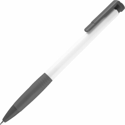 Ручка шариковая NeoPen N13 с грипом, пластик, белый, серый