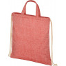 Рюкзак со шнурком Pheebs из 210 г/м2 переработанного хлопка, красный яркий