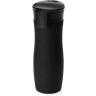 Вакуумная термокружка с кнопкой Streamline, Waterline, soft-touch, тубус, черный