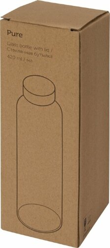 Бутылка для воды Pure c чехлом, 420 мл, черный