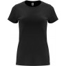  Футболка Roly Capri женская, черный, размер XL (48-50)
