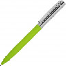  Ручка металлическая soft-touch шариковая Tally с зеркальным слоем, серебристый/зеленый