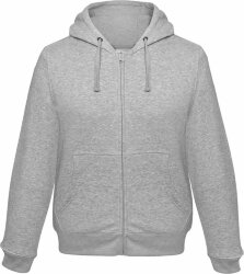 Толстовка мужская Hooded Full Zip серый меланж, размер XXL