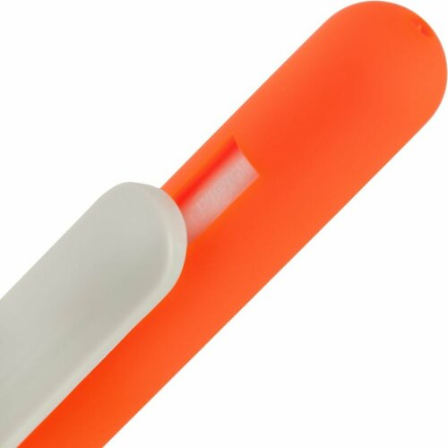 Ручка шариковая Swiper Soft Touch, неоново-оранжевая с белым