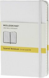 Записная книжка Moleskine Classic (в клетку), Pocket (9х14 см), белый