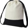 Рюкзак-мешок Cotton из хлопка 170 г, натуральный/черный