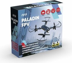 Квадрокоптер HIPER HQC-0031 Paladin FPV 0.3Mpix 480р WiFi ПДУ, черный/серый