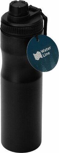 Бутылка для воды Waterline Supply из нержавеющей стали 850 мл, черный
