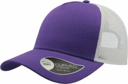 Бейсболка RAPPER COTTON, 5 клиньев, пластиковая застежка, фиолетовый, белый
