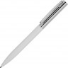  Ручка металлическая soft-touch шариковая Tally с зеркальным слоем, серебристый/белый
