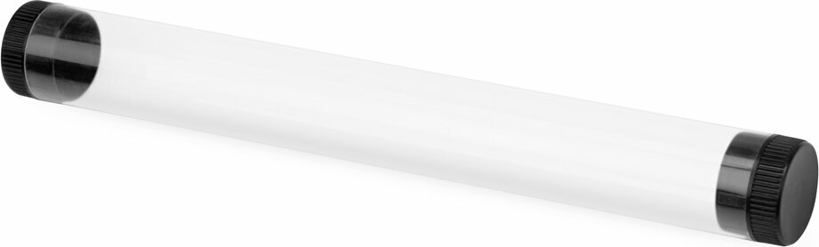 Футляр-туба пластиковый для ручки Tube 2.0, прозрачный/черный