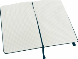 Записная книжка Moleskine Classic (в клетку) в твердой обложке, Large (13х21 см), голубой сапфир