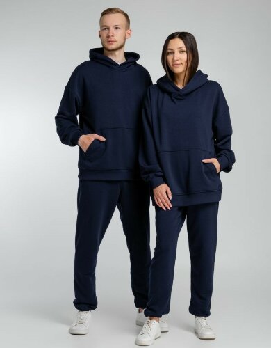Худи оверсайз Kulonga Comfort, темно-синее, M/L