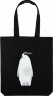 Холщовая сумка Принтэссенция Like a Penguin, черная